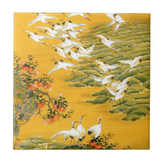 Carreau En Céramique Image japonaise de cigognes