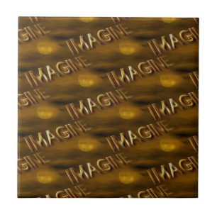 Carreau En Céramique Imaginez l'Imaginaire Lune Inspirationnel