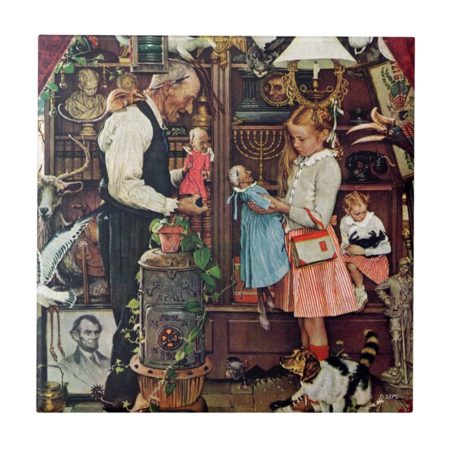 Carreau En Céramique Imbécile d'avril, 1948 (Devant)