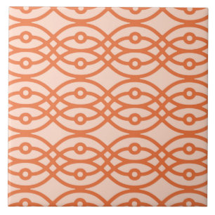 Carreau En Céramique Impression kimono, orange corail