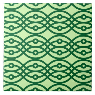 Carreau En Céramique Impression kimono, vert clair et foncé