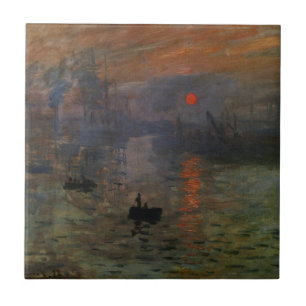 Carreau En Céramique Impression Sunrise par Claude Monet, Art Vintage