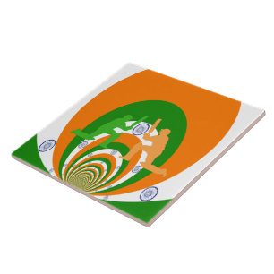 Carreau En Céramique Inde Cricket Spirit : Design abstrait