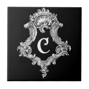 Carreau En Céramique Initiale de monogramme C