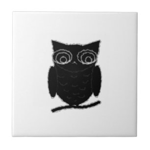 Carreau En Céramique Inkblot Owl