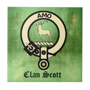 Carreau En Céramique Insigne Clan Scott Crest