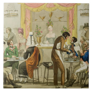 Carreau En Céramique Intérieur d'un café, pub. pour William Pearm