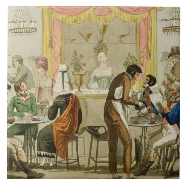 Carreau En Céramique Intérieur d'un café, pub. pour William Pearm (Devant)