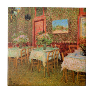Carreau En Céramique Intérieur d'un restaurant par Vincent van Gogh