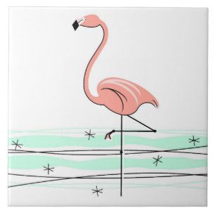 Carreau En Céramique Inverse de tuile de Flamant rose