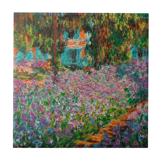 Carreau En Céramique Irises Monet Garden Fleurs Giverny (Devant)