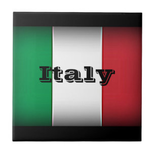 Carreau En Céramique Italie Drapeau bord foncé
