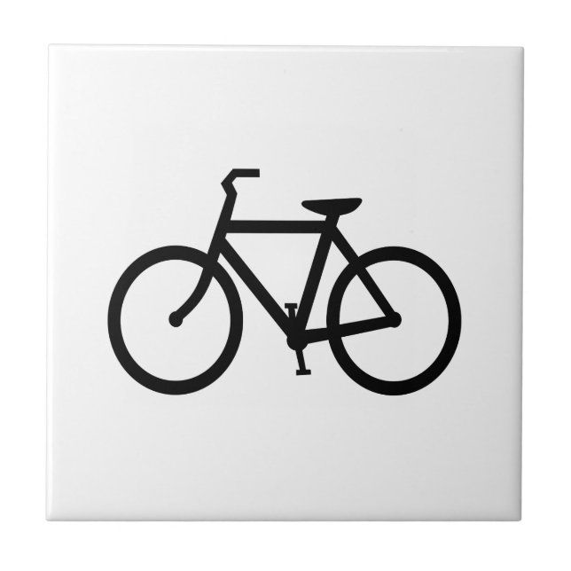 Carreau En Céramique Itinéraire vélo noir (Devant)