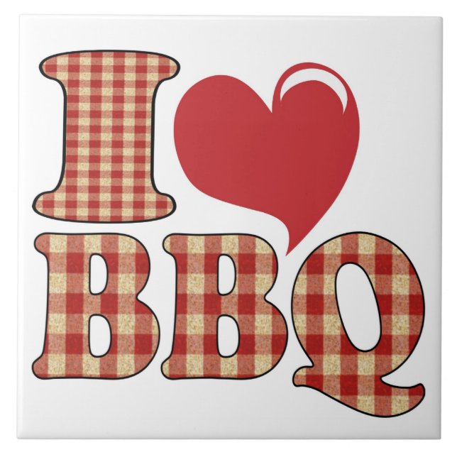 Carreau En Céramique J'adore le barbecue (Devant)