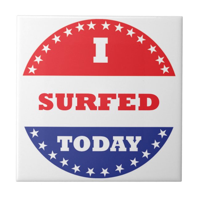 Carreau En Céramique J'ai surfé aujourd'hui (Devant)
