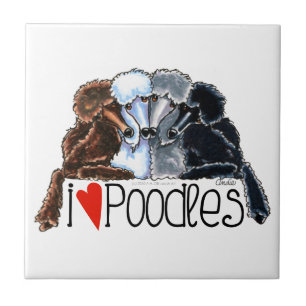 Carreau En Céramique J'Aime Les Poodles