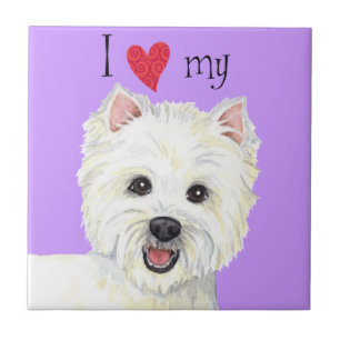 Carreau En Céramique J'aime mon Westie