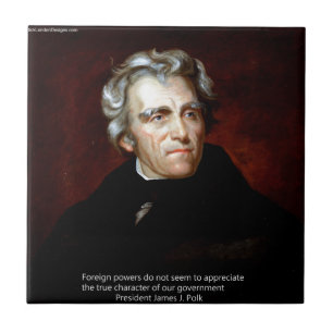 Carreau En Céramique James K Polk Et Citation