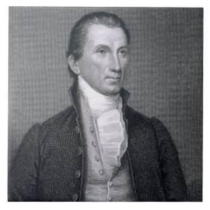 Carreau En Céramique James Monroe, gravé par brun Durand (1796 de