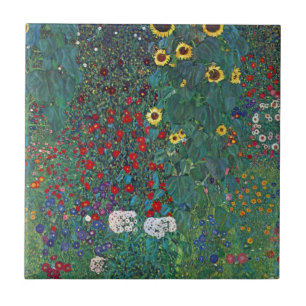 Carreau En Céramique Jardin agricole avec tournesol par Klimt, Fleurs V