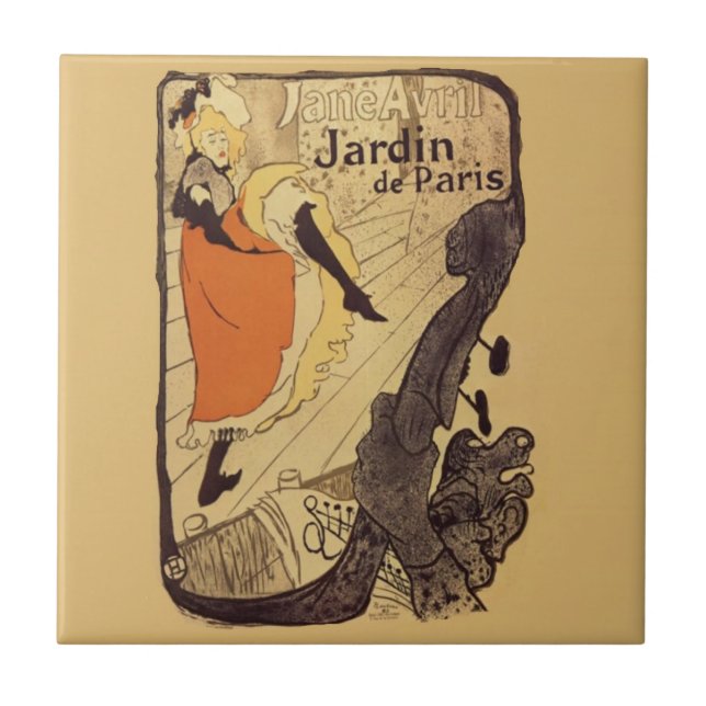 Carreau En Céramique Jardin de Paris - Toulouse-Lautrec (Devant)