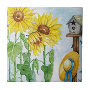 Carreau En Céramique Jardin de tournesol