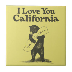 Carreau En Céramique Je t'aime la Californie