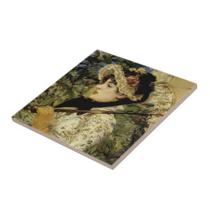 Carreau En Céramique Jeanne : Printemps 1881 par Manet