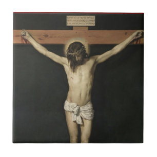 CARREAU EN CÉRAMIQUE JÉSUS CRUCIFIÉ