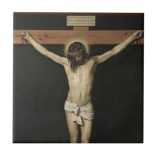 CARREAU EN CÉRAMIQUE JÉSUS CRUCIFIÉ (Devant)
