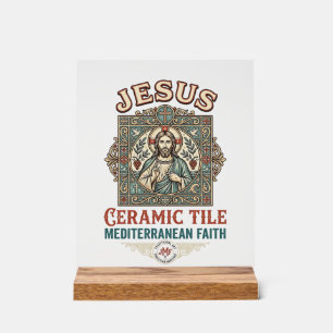 Carreau en céramique Jésus Méditerranéen Foi Jésus
