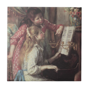 Carreau En Céramique Jeunes filles au piano par Pierre Renoir