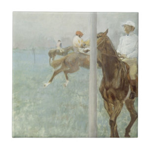 Carreau En Céramique Jockeys Before the Race par Edgar Degas