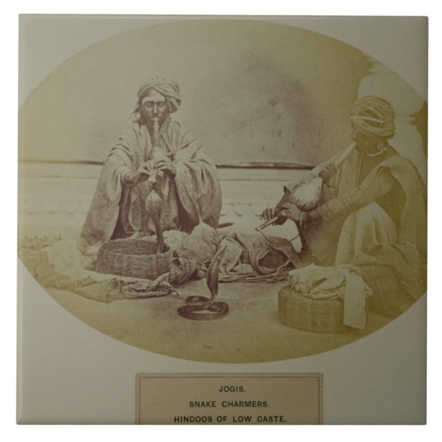 Carreau En Céramique Jogis ou charmeurs de serpent, basse caste Hindus (Devant)