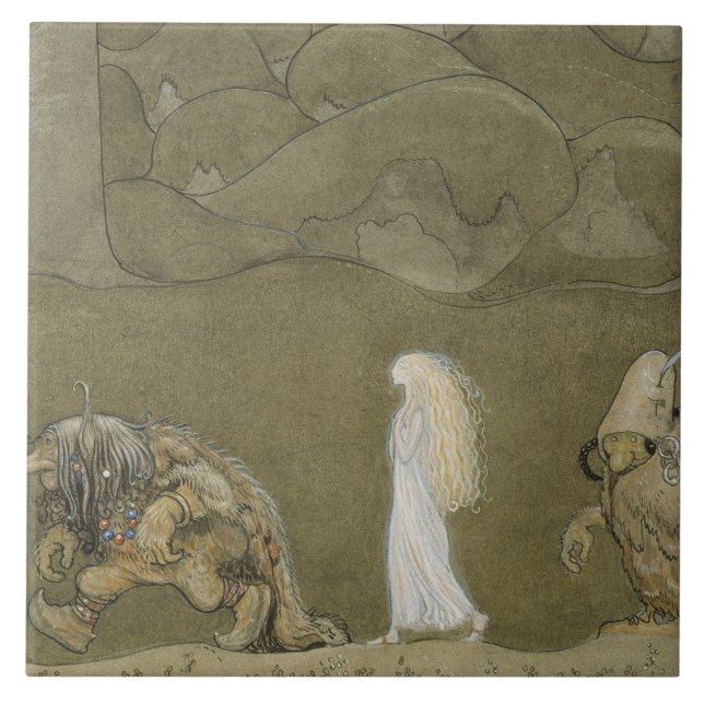 Carreau En Céramique John Bauer - princesse et trolls (Devant)