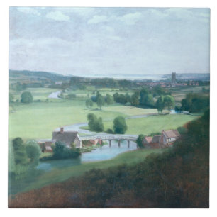 Carreau En Céramique John Constable   la vallée du Stour avec Dedh