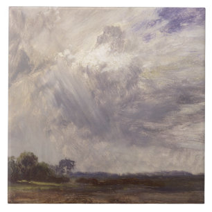 Carreau En Céramique John Constable  Paysage avec ciel venteux gris, c.