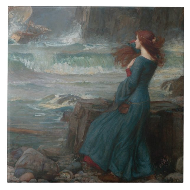 Carreau En Céramique John William Waterhouse - Miranda - la tempête (Devant)