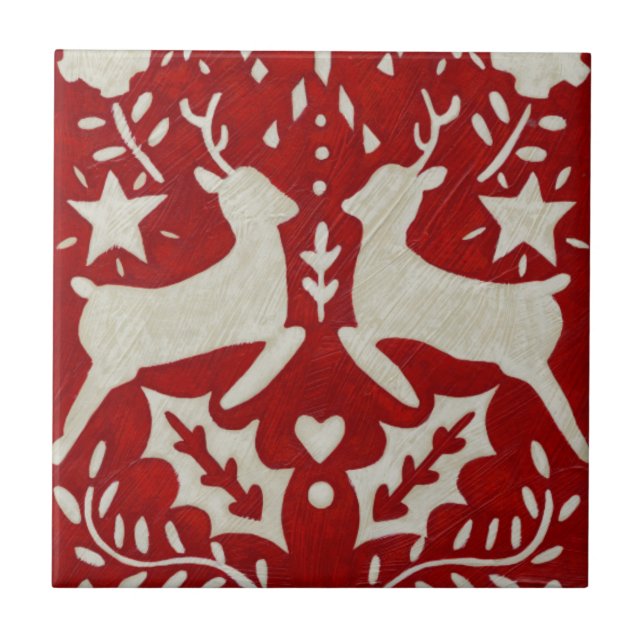 Carreau En Céramique Joie de Noël I (Devant)