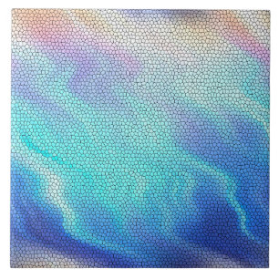 Carreau En Céramique Joli Aqua bleu violet pastel carrelage mosaïque