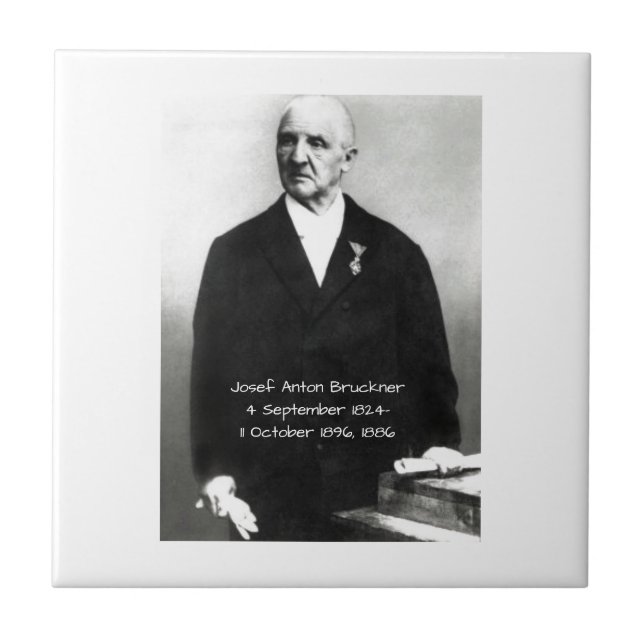 Carreau En Céramique Josef Anton Bruckner 1886 (Devant)