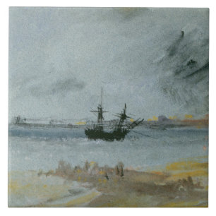 Carreau En Céramique Joseph William Turner Navire terrestre, pont