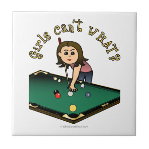 Carreau En Céramique Joueuse de billard léger