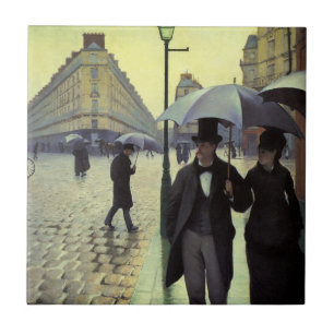 Carreau En Céramique Journée de la Pluie de Paris par Gustave Caillebot