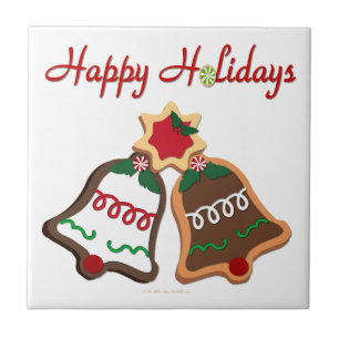 Carreau En Céramique Joyeuses fêtes Noël Cookie Bells