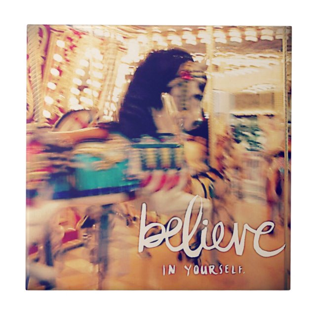 Carreau En Céramique Joyeux Cheval Croire (Devant)