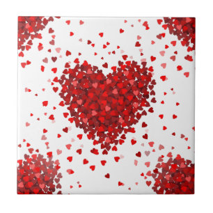 Carreau En Céramique joyeux coeur du jour des valentines