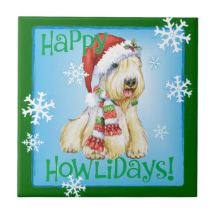Carreau En Céramique Joyeux Howlidays Sealyham Terrier