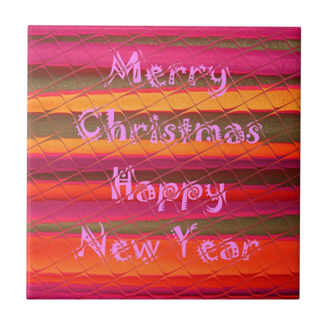 Carreau En Céramique Joyeux Noël Bonne année Collection (Devant)