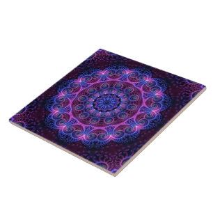 Carreau En Céramique Kaleidoscope Apophyse Coeurs Mandala